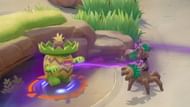 Both basic attacks and skill moves from defenders and supporters do bonus damage to wild creatures (image via The Pokemon Company)